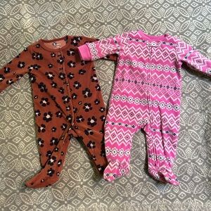 Carter’s girl footie pajamas 3 months